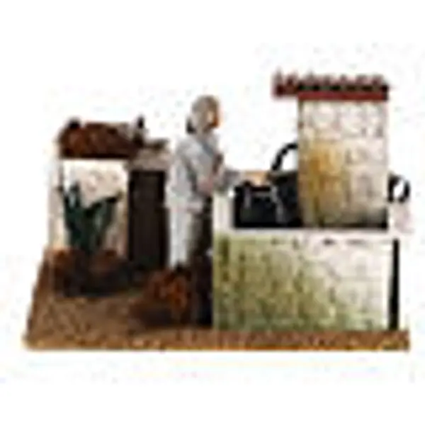 Femme à la source crèche 12 cm en mouvement