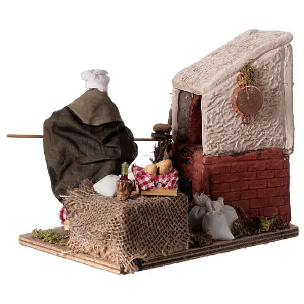 Boulanger animé crèche napolitaine 12 cm
