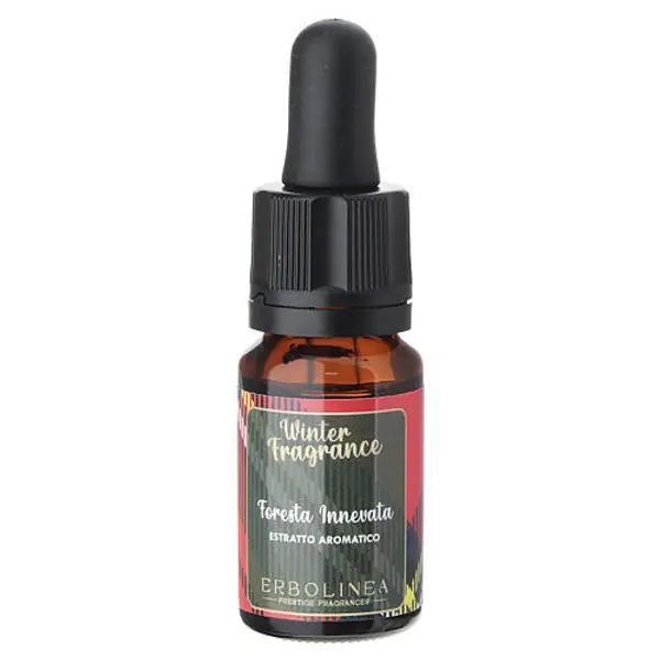 Huile essentielle aromatique avec compte‑gouttes Winter Fragrance « Forêt Enneigée » Erbolinea 10 ml