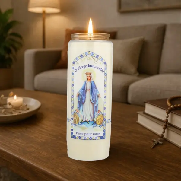 Bougie Neuvaine de la Vierge Miraculeuse 17,5cm