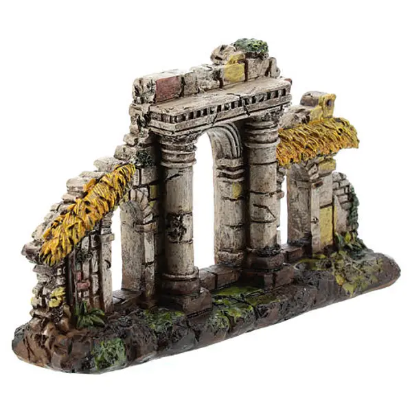 Entrée trois arches colonnes résine Moranduzzo crèche 4-6 cm