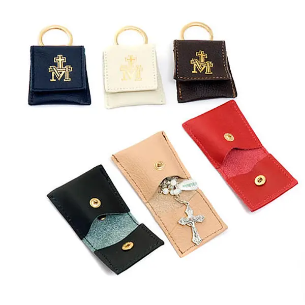 Étui pour chapelet, modèle porte clé, cuir