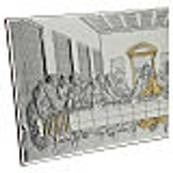 Bas-relief bicolore Cène argent bilaminé 20x60 cm