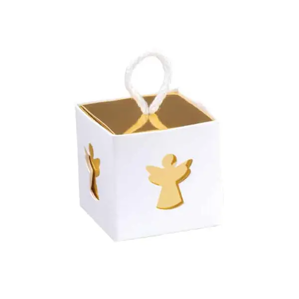 Lot de 10 boîtes à dragées Ange ajouré