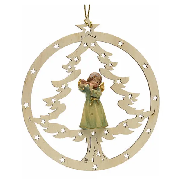 Décoration sapin Noël ange avec flute