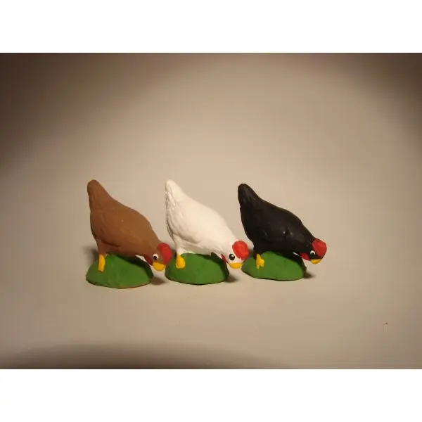 Poule Picore Blanche 9 cm