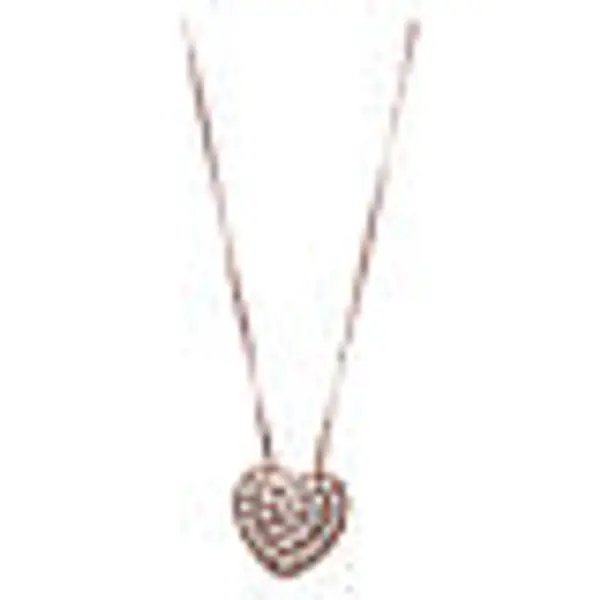 Collier AMEN argent 925 rosé coeur zircons blancs