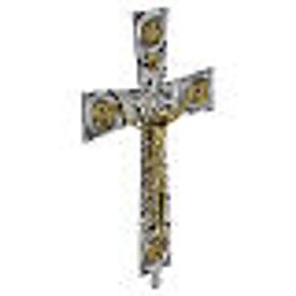 Croix pour procession en laiton avec évangélistes 46x30 cm