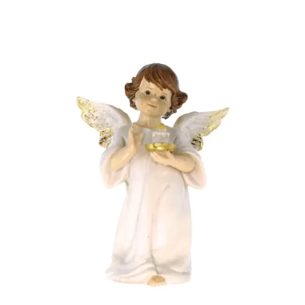 Statue d'un Ange avec une bougie de 20cm en résine