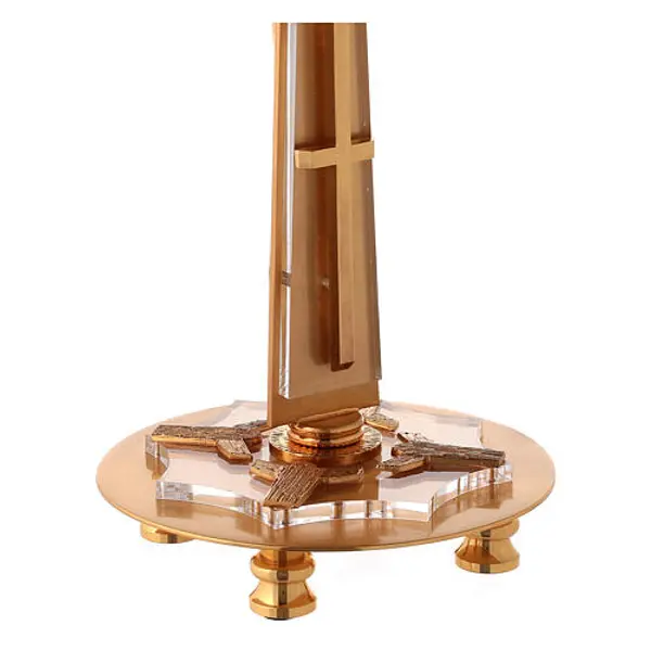 Ostensoir plexiglas laiton pierres anges hostie 15 cm