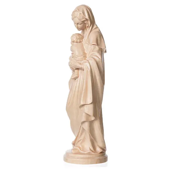 Vierge à l'Enfant naturel ciré Valgardena