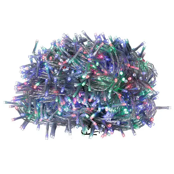 Guirlande LED lumières Noël 1000 multicolores 50 m int/ext