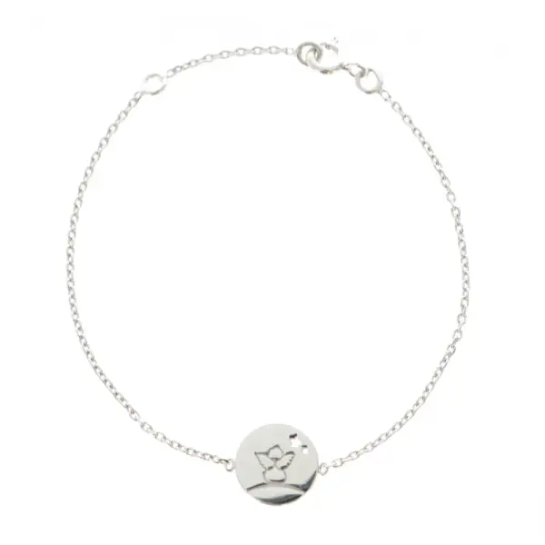 16cm Silver Angel Bracelet