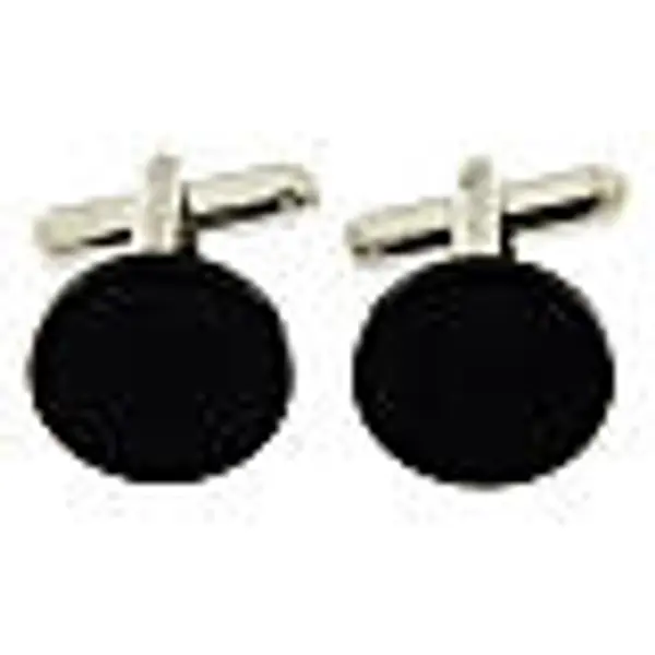 Boutons de manchette ronds nacre noire