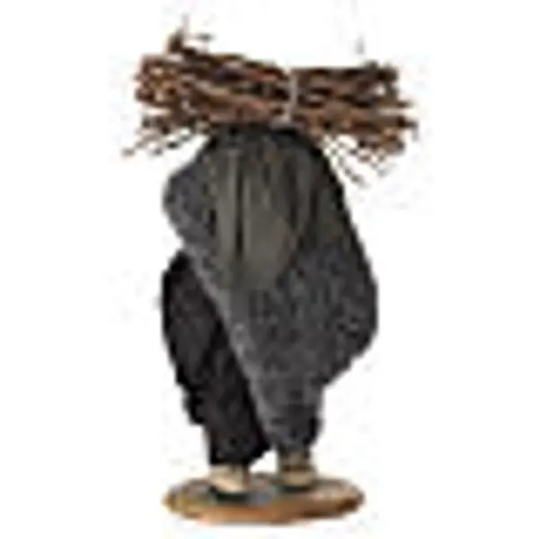 Homme portant des bûches 20 cm crèche napolitaine en terre cuite