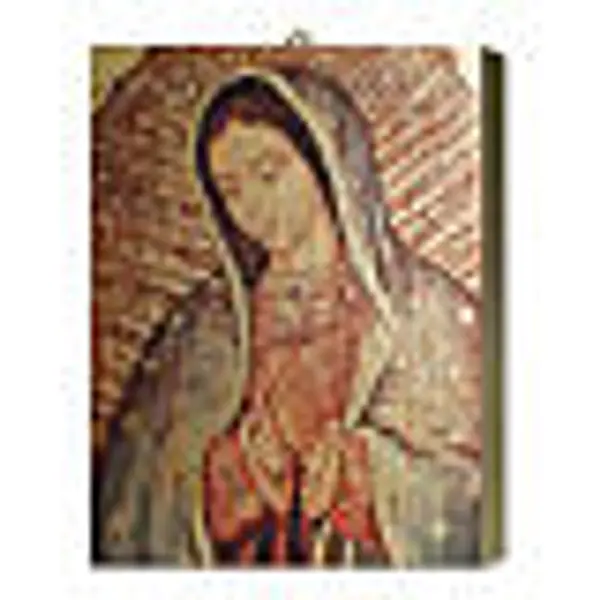 Notre-Dame de Guadalupe tableau en bois boîte cadeau 25x20 cm