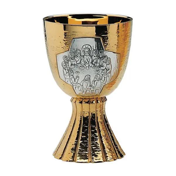 Calice et patène avec coupe interne argent Cène Molina