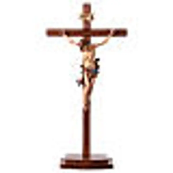 Crucifix coloré Léonard croix avec base