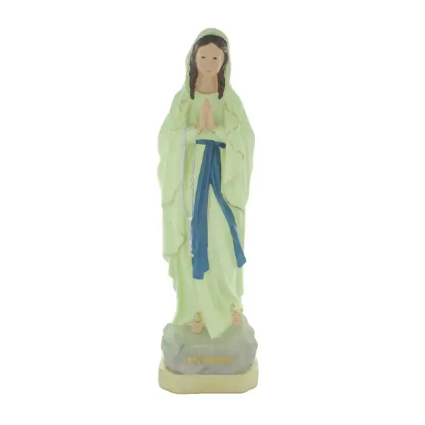 Illuminated statue of Our Lady of Lourdes 50 cm resin