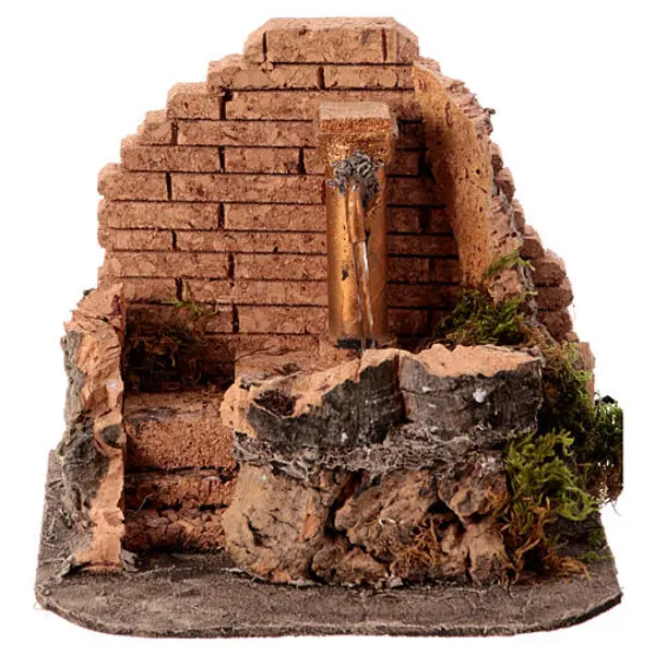 Fontaine muret et marches crèche napolitaine 10 cm 20x20x20 cm