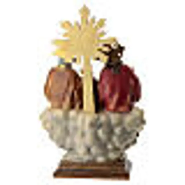 Sainte Trinité statue résine colorée 20x10x8 cm