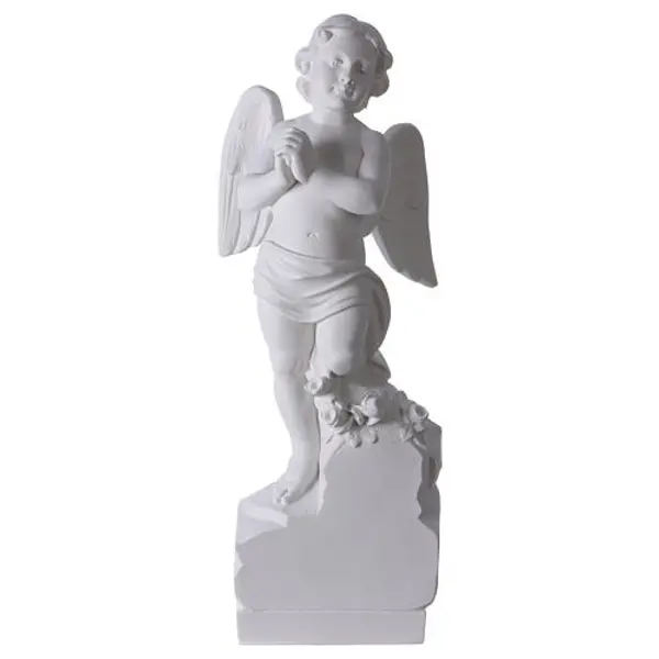 Ange sur pierre marbre 60 cm