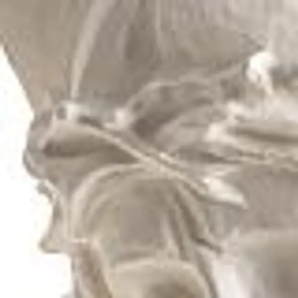 Bas relief Visage de Christ argile blanche 24 cm