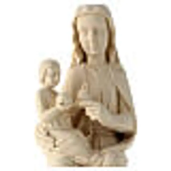 Vierge de Mariazell assise bois Val Gardena naturel