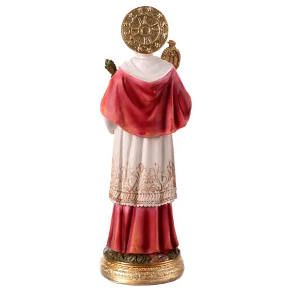 Statuette Saint Raymond 20 cm résine base dorée peinte main