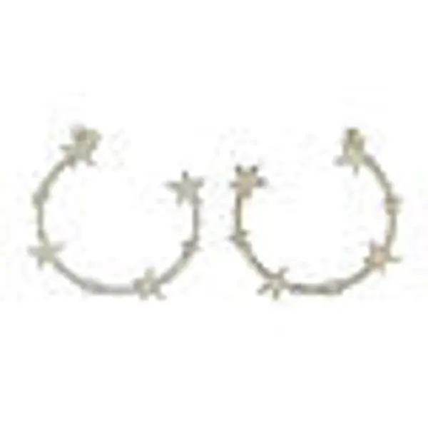 Boucles d'oreille argent 925 étoiles sur demi-cercle HOLYART