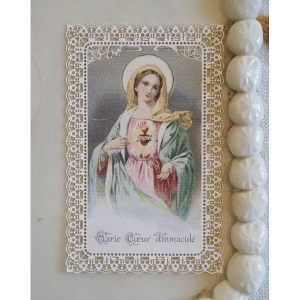 Signet dentelle - Marie Coeur Immaculé