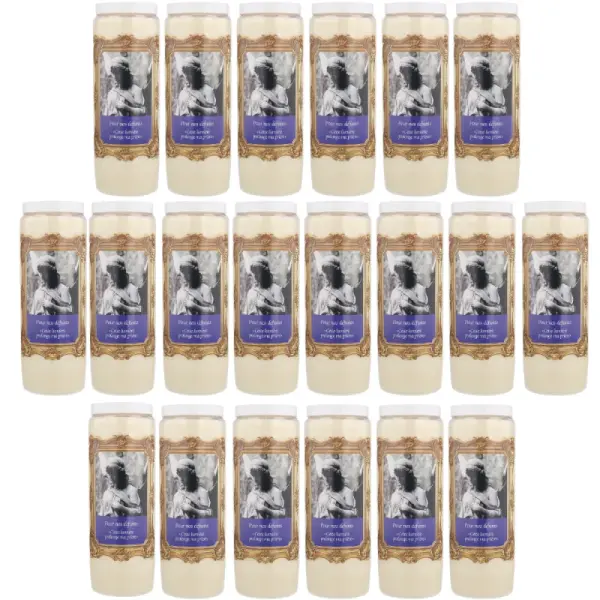 Set of 20 Novena Candles for the Dead 17,5cm