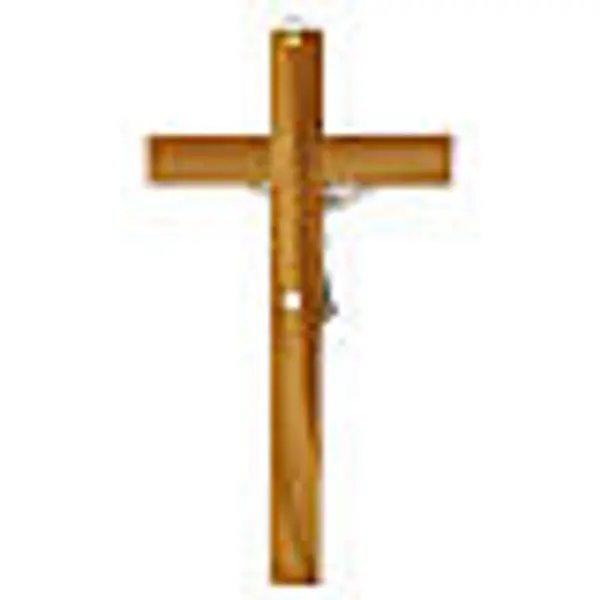 Crucifix olivier Chirst finition argent Valenti 35 cm