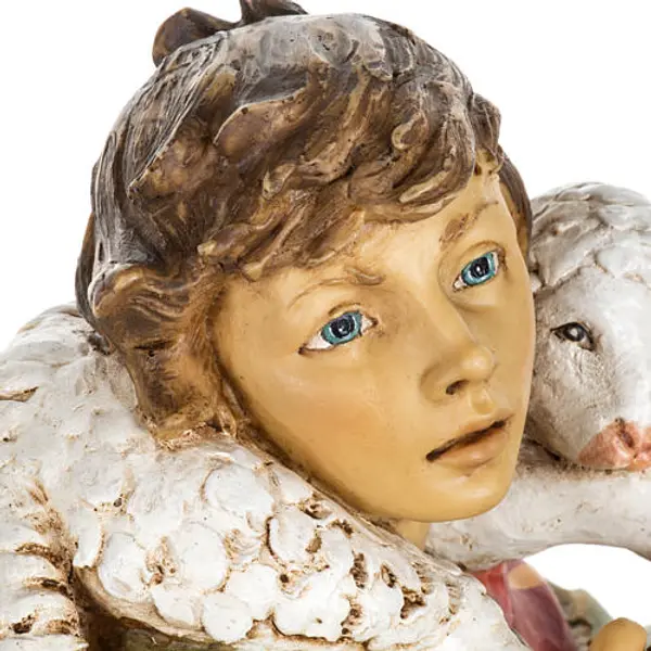 Berger avec mouton crèche Fontanini 65 cm résine