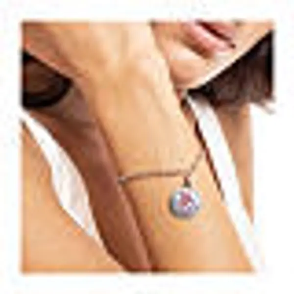 Breloque Maman "Câlin rose" acier hypoallergénique 16 mm