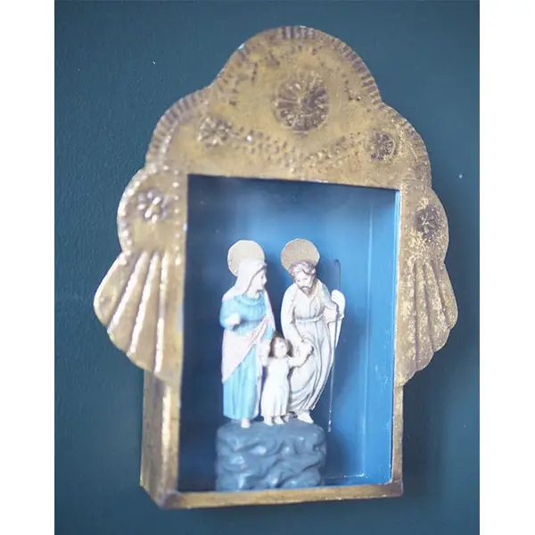 Grand ex-voto vitrine "Sainte famille"