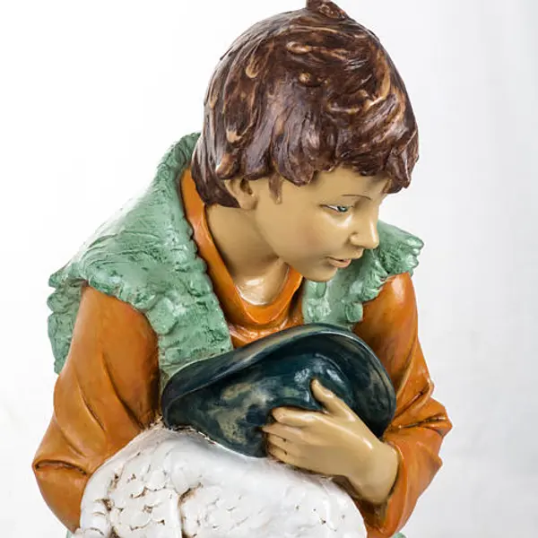 Garçon et agneau crèche Fontanini 125 cm