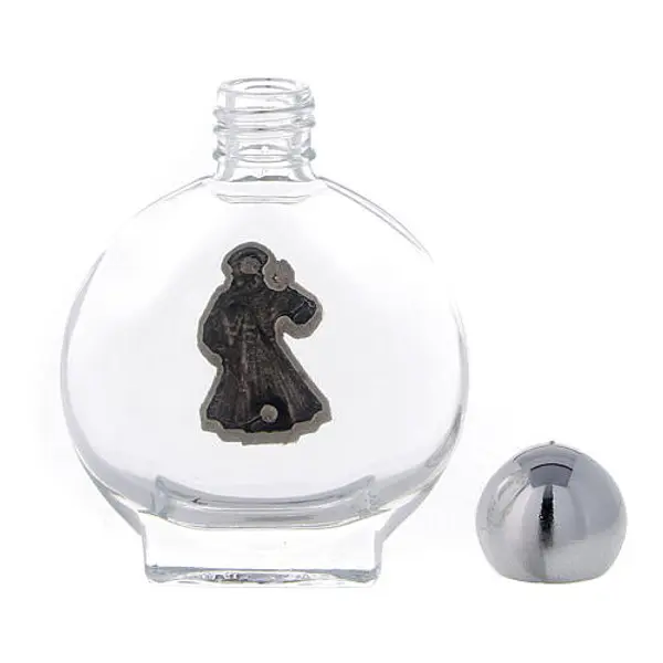 Flacon rond 15 ml pour eau bénite Christ Miséricordieux (50 pcs) verre