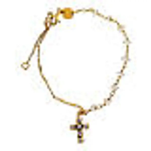 Bracelet Lumae Patronus Benedictus zircons violets argent 925 doré