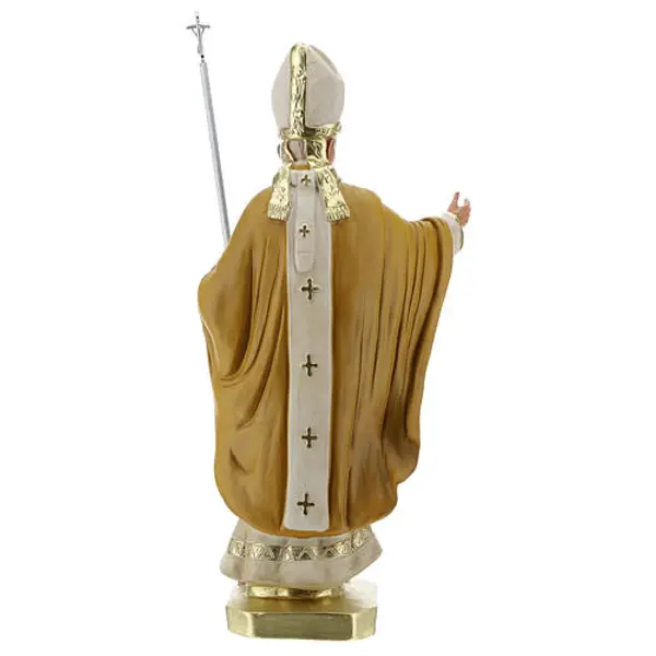 Pape Jean-Paul II 40 cm statue plâtre peint main Barsanti