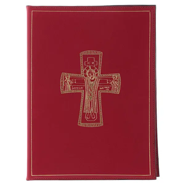 Couverture pour rite format A5 rouge croix romaine dorée Bethléem