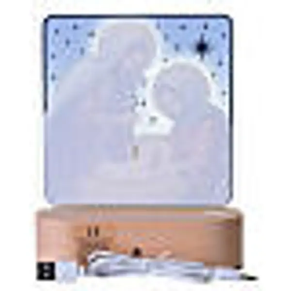 Veilleuse Nativité Valenti 15x13 cm lumière LED blanc chaud