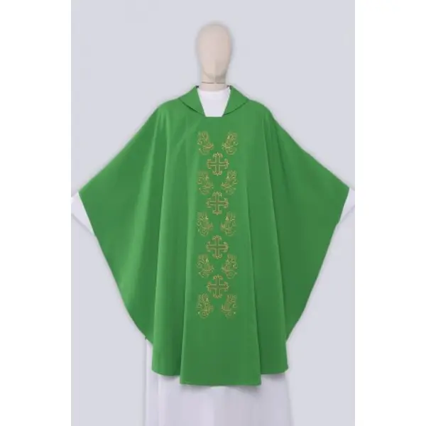 Chasuble verte avec broderie G11/z