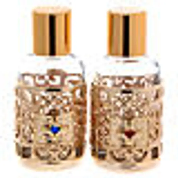 Burettes de 30 ml pour eau et vin avec collier doré