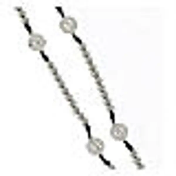 Chapelet en acier inox et corde noire 3 mm
