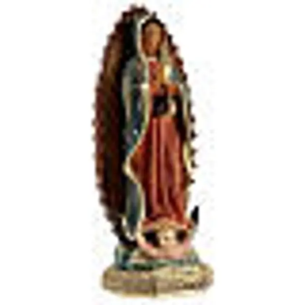 Notre-Dame de Guadalupe base baroque statue résine 23 cm
