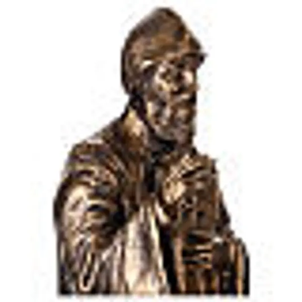 Statue Saint Charbel en résine patinée bronze 40 cm