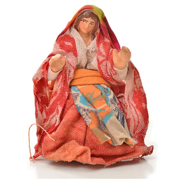 Femme assise crèche Napolitaine 6 cm