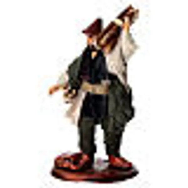 Homme avec bûches de bois 10 cm crèche napolitaine en terre cuite