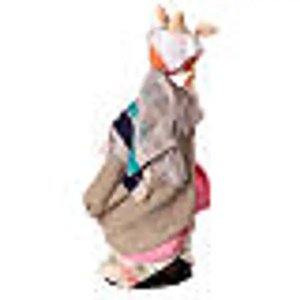 Femme avec paniers pain terre cuite crèche napolitaine 8 cm